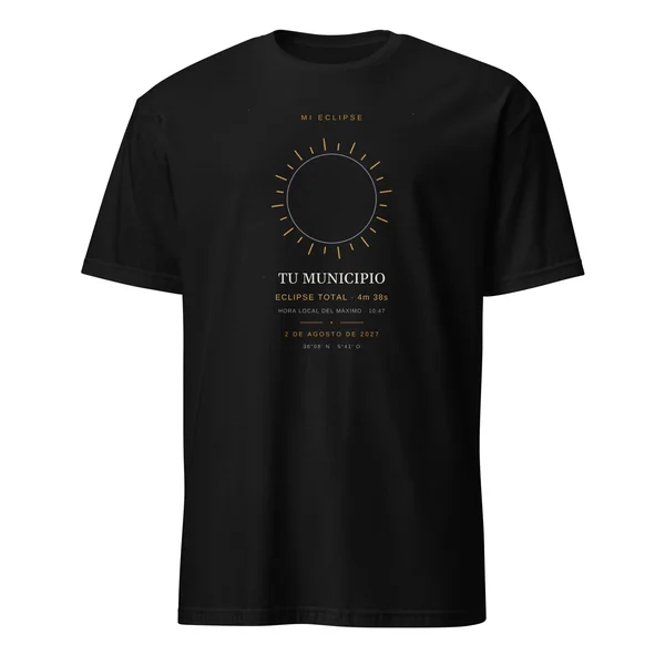 T-Shirt zur Sonnenfinsternis, Motiv „Meine Finsternis“, in schwarz