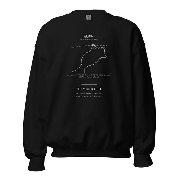 Eclipse sweatshirt, “Morocco edition” design, in black