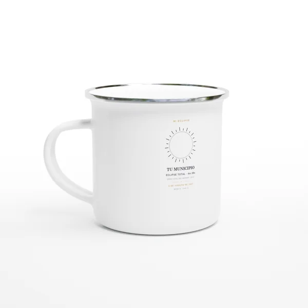 Mug émaillé de l’éclipse, motif « Mon éclipse »