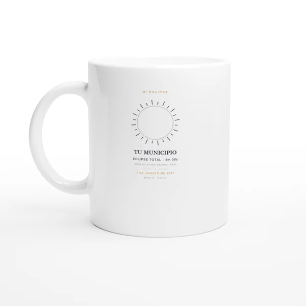 Eclipse mug, “My eclipse” design, in white