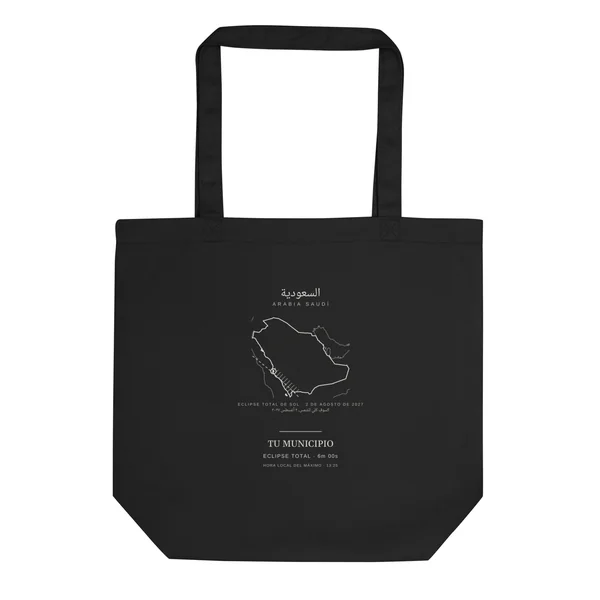 Eclipse tote bag, “Saudi Arabia edition” design, in black
