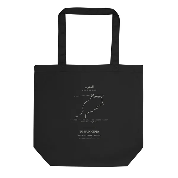 Eclipse tote bag, “Morocco edition” design, in black