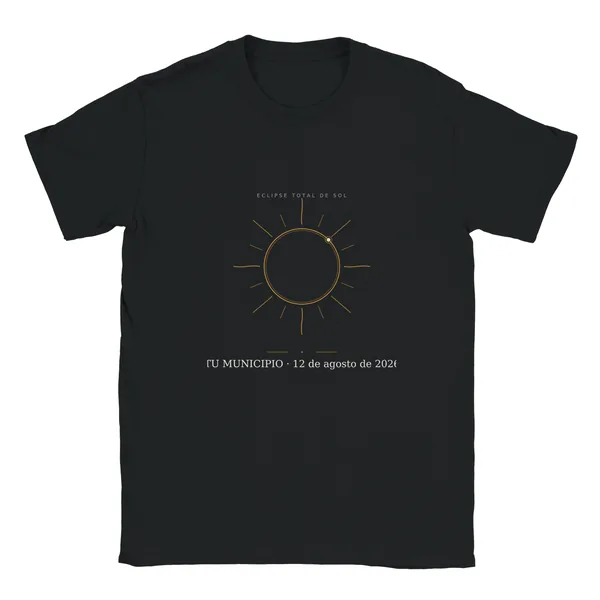 Eclipse T-shirt, “Corona” design, in black