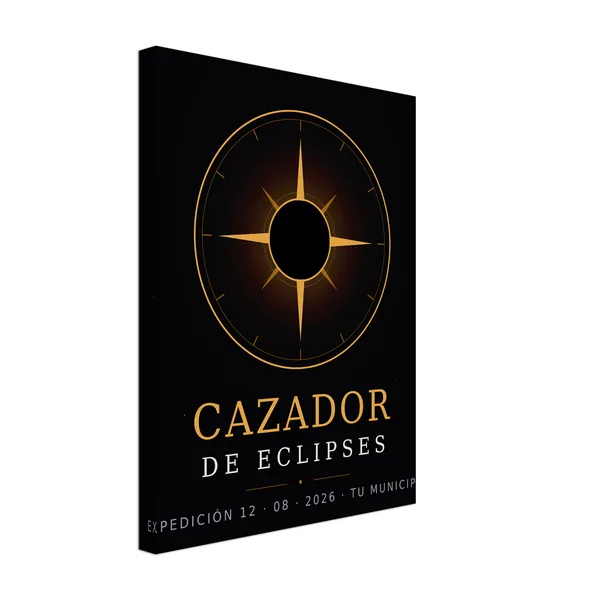 Eclipse canvas print, “Eclipse chaser” design