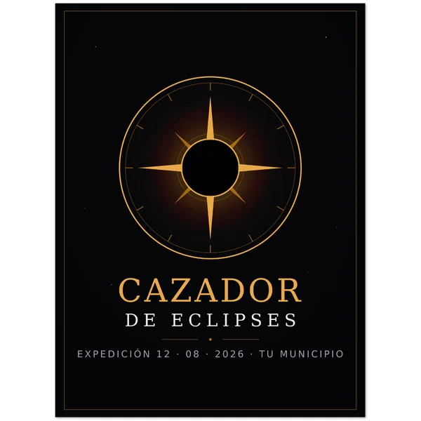 Affiche de l’éclipse, motif « Chasseur d’éclipses »