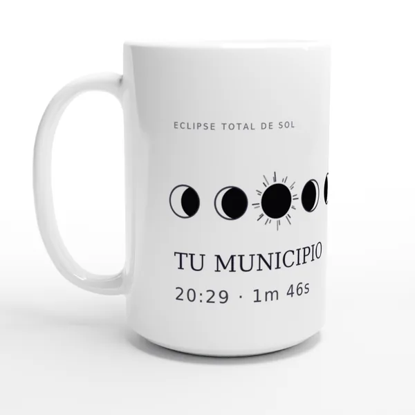 Grand mug de l’éclipse, motif « L’éclipse fait le tour »